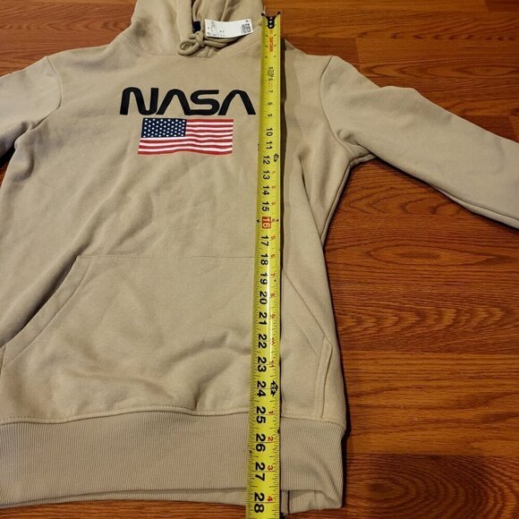 NASA Hoodie Sweatshirt Astronaut Graphic Size XS New with Tag Tan Cream H&M - Picture 6 of 11